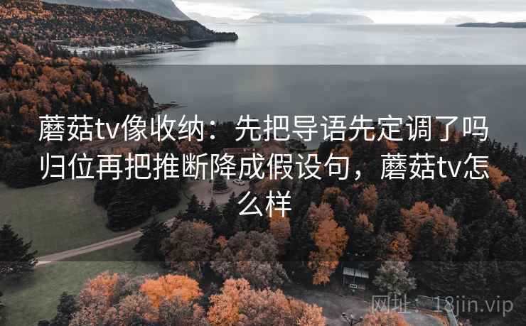蘑菇tv像收纳：先把导语先定调了吗归位再把推断降成假设句，蘑菇tv怎么样